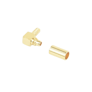 conector mmcx macho en a/r de anillo plegable para rg 174/u, belden 8216, oro/ oro/ teflón.