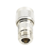 adaptador en línea, de conector n macho inverso a n hembra, níquel/ oro/ teflón.
