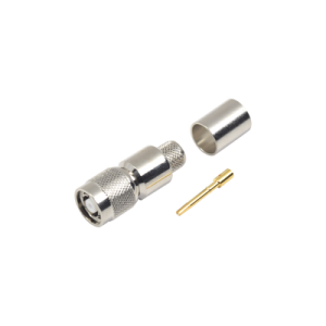 conector tnc macho inverso, anillo plegable para ensamblar en cables rg 8/u, lmr 400, niquel, oro, teflón