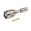 conector tnc macho inverso de anillo plegable para cables lmr 240, rg 8/x, níquel/ oro/ teflón.