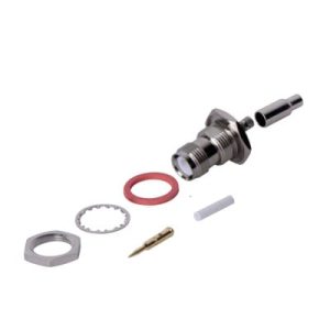 conector tnc hembra inverso, de anillo plegable / chasis en d plano para cables rg 174/u, rg 316/u.