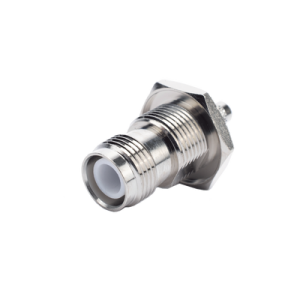 conector tnc hembra inverso para chasis de anillo plegable para cable rg 58/u.
