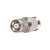 adaptador en línea, de conector tnc macho inverso a n hembra, niquel/ oro/ teflón.