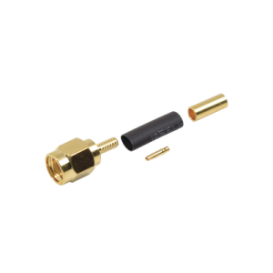 conector sma macho inverso de anillo plegable para instalar en cables rg 174/u y rg 316/u.