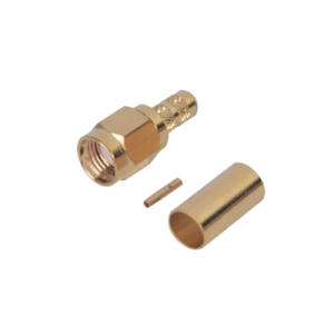 conector sma macho inverso de anillo plegable para cable rg 142/u, oro/oro/teflon.