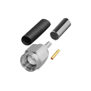 conector sma macho inverso de anillo plegable para cables rg 174/u, rg 316/u, níquel/ oro/ teflón.