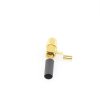 conector sma macho inverso en Ángulo recto, anillo plegable/ rg 174/u, belden 8216, oro/ oro/ teflón.