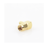 conector sma macho inverso en Ángulo recto de anillo plegable para cables rg 58/u, rg 142/u, oro/ oro/ teflón.