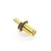 conector sma hembra inverso de chasis en d plano, anillo plegable para cable rg 142/u, oro/ oro/ teflón.