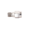 adaptador en línea de conector sma macho inverso a sma hembra, níquel/ oro/ teflón.