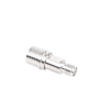 adaptador en línea de bajo pim, de conector qma (quick mate) macho a sma hembra, bronce blanco/ oro/ teflón.