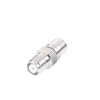 adaptador en línea, de conector qma (quick mate) macho a mini uhf hembra, bronce blanco/ oro/ teflón.