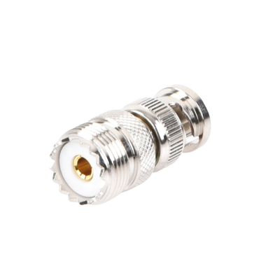 adaptador en línea, de conector qma (quick mate) macho a mini uhf hembra, bronce blanco/ oro/ teflón. adaptador en línea, de conector qma (quick mate) macho a mini uhf hembra, bronce blanco/ oro/ teflón.