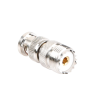 adaptador en línea, de conector qma (quick mate) macho a mini uhf hembra, bronce blanco/ oro/ teflón.