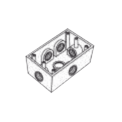 caja condulet fs de 3/4" (19.05 mm ) con seis bocas a prueba de intemperie. caja condulet fs de 3/4" (19.05 mm ) con seis bocas a prueba de intemperie.