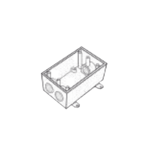 caja condulet fs de 3/4" ( 19.05 mm ) con tres bocas a prueba de intemperie.