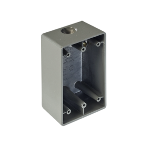 caja condulet fs de 1" (25.4 mm) con una boca a prueba de intemperie.