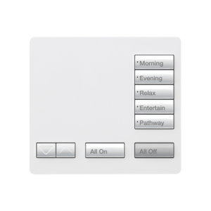 teclado seetouch, sobre mesa 5 botones, botonera retroiluminada / programe escenas diferentes en cada botón.