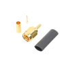 conector sma macho de anillo plegable para cables rg 174/u, 8216, oro/ oro/ teflón.