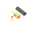 conector sma macho de anillo plegable para cables rg 174/u, 8216, oro/ oro/ teflón.