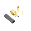 conector sma macho de anillo plegable para cables rg 174/u, 8216, oro/ oro/ teflón.