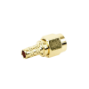 conector sma macho de anillo plegable para cable rg 58/u, oro/oro/teflón.