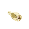 conector sma macho de anillo plegable para cable rg 58/u, oro/oro/teflón.