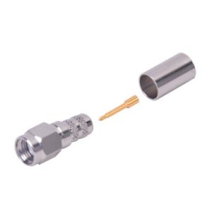 conector sma macho de anillo plegable para cables lmr 240, rg 8/x, 9258, niquel/oro/teflón.
