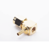 conector sma macho en Ángulo recto para rg 174/u, grupo b, oro/ oro/ teflón.
