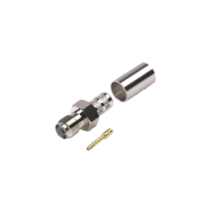conector sma hembra de anillo plegable para cables rg 8/x, lmr 240, 9258, niquel/oro/teflón.