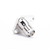 conector sma hembra, montaje de panel cuadrado, 4 perforaciones, soldable, niquel/ oro/ teflón.