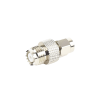 adaptador en línea, de conector sma macho a mini uhf hembra, níquel/ oro/ teflón.au/teflón.