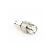 adaptador en línea, de conector sma macho a mini uhf hembra, níquel/ oro/ teflón.au/teflón.