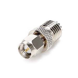 adaptador en línea, de conector sma macho a mini uhf hembra, níquel/ oro/ teflón.au/teflón.