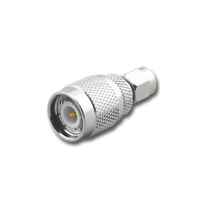 adaptador en línea, de conector sma macho a tnc macho, níquel/ oro/ teflón.