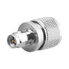 adaptador en línea, de conector sma macho a uhf macho (pl 259), níquel/ oro/ teflón.