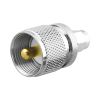 adaptador en línea, de conector sma macho a uhf macho (pl 259), níquel/ oro/ teflón.