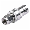 adaptador en línea de conector sma macho a bnc hembra, níquel/ oro/ teflón.
