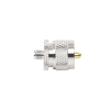 adaptador en línea de conector sma hembra a uhf macho (pl 259), níquel/ oro/ teflón.