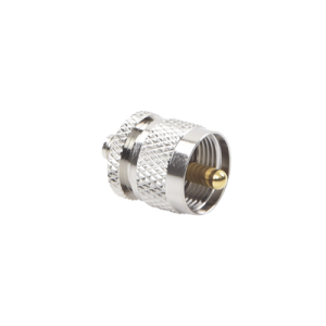 adaptador en línea de conector sma hembra a uhf macho (pl 259), níquel/ oro/ teflón.