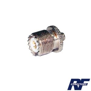 adaptador en línea de conector sma hembra a uhf hembra (so 239), níquel/ oro/ teflón.