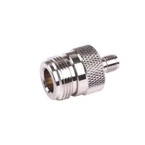 adaptador en línea de conector sma hembra a n hembra, níquel/ oro/ teflón.