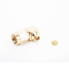 conector sma macho en a/r para cable semi rígido de 0.085" de diámetro , oro/ oro/ teflón..
