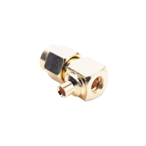 conector sma macho en a/r para cable semi rígido de 0.085" de diámetro , oro/ oro/ teflón..