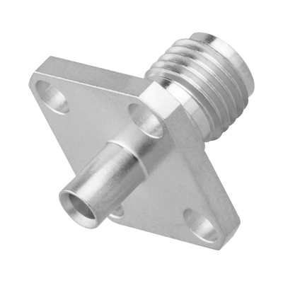 conector sma hembra, 4 hoyos en panel de 13 mm, soldable en cable semi rígido de 0.047" diámetro, grupo sr0, oro/ oro/ teflón. conector sma hembra, 4 hoyos en panel de 13 mm, soldable en cable semi rígido de 0.047" diámetro, grupo sr0, oro/ oro/ teflón.