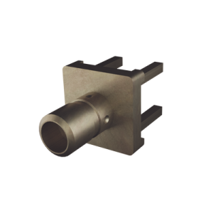 conector mini smb hembra (pin macho) 75 ohm, montaje vertical para pcb, oro/ oro/ teflón.