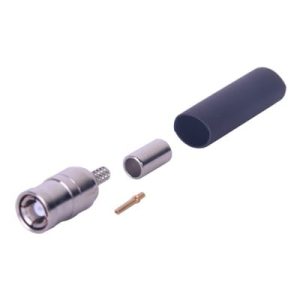 conector smb macho de anillo plegable (pin hembra) para cables rg 174/u, 8216, niquel/oro/teflón.