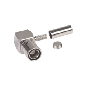conector smb macho (plug) en a/r (pin hembra), de anillo plegable para rg 174/u, níquel/ oro/ teflón.â€‹