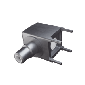 conector smb hembra (pin macho) en Ángulo recto para montaje en pcb, 4 patas, níquel/ oro/ teflón.â€‹