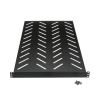 charola para soportar equipos en rack de 19" de 4 postes, profundidad máxima de 30 in, capacidad de carga de 125 kg, 1 ur